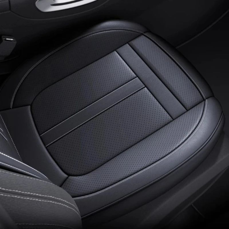 Nappa Leather Car Seat Cover Anti-Slip and Full Wrap Driver Car Seat Protector Mat Fr alternate view