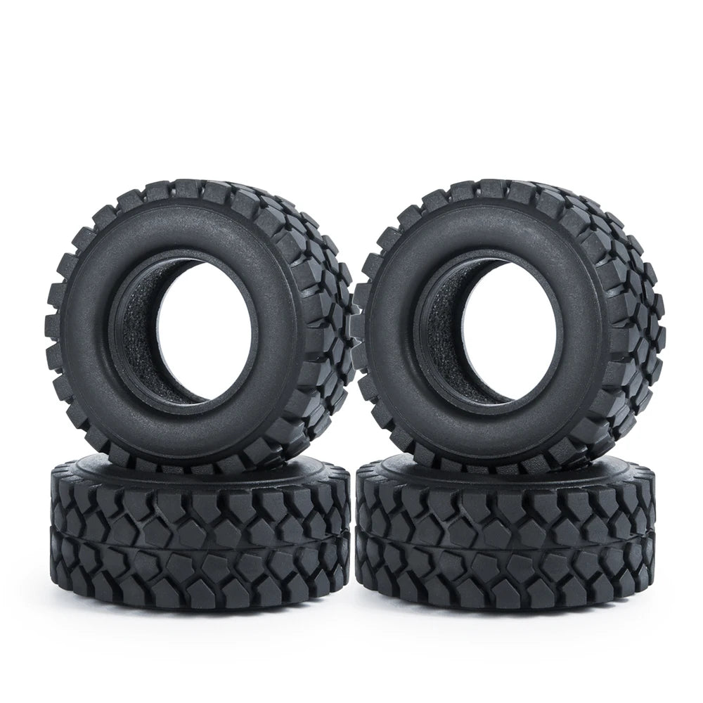 4PCS Rubber Tyres for 1/18 1/24 Axial SCX24 TRX4M Micro Crawler additional angle