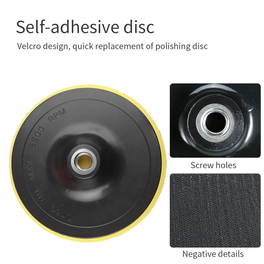 8Pcs 3/5/7 Inch Car Polishing Kit | Self-Adhesive Buffing and Waxing Pad Set with Dri lifestyle view