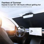 Tesla Model Y 3 Front Window Sunshade | UV Protection Glass Roof Skylight Visor lifestyle view