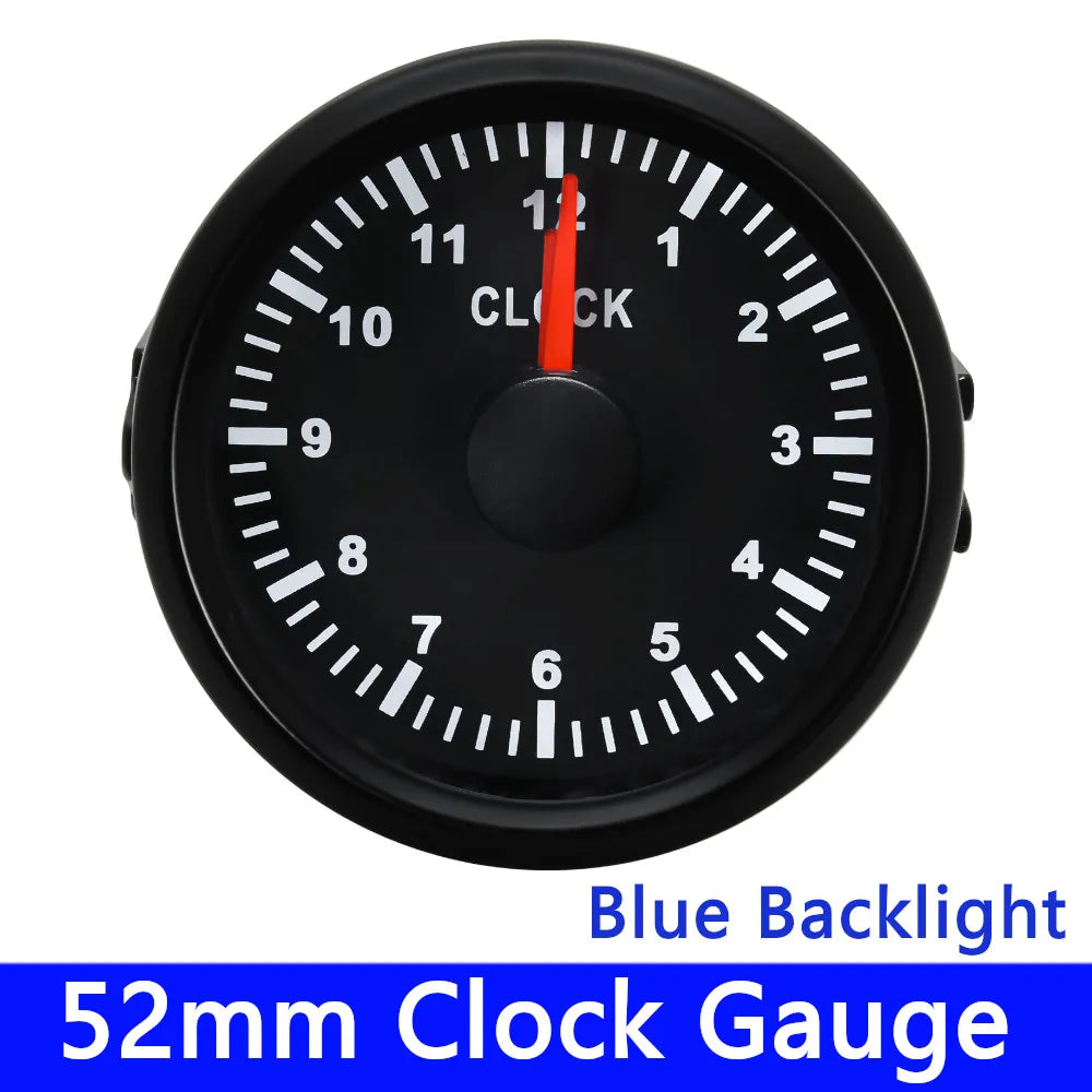 52mm Waterproof Clock Gauge 0-12 Hours | Red Blue White Backlight Hourmeter for Car T alternate view