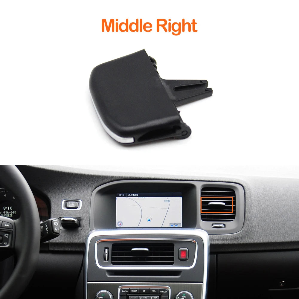 S60 V60 Car Left Right Central Console Air Conditioner AC Vent Outlet Slider Paddle Clip Tab Clip Repair Kit For Volvo 2011-2019