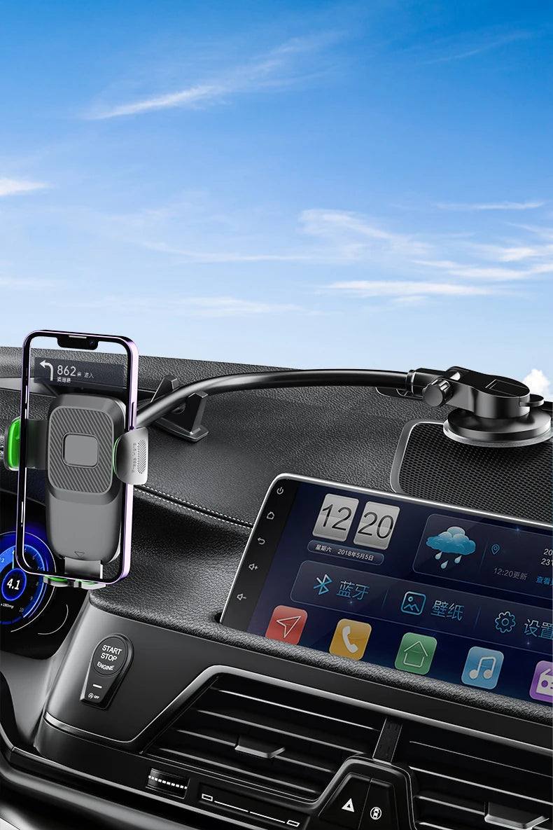Cell Phone Holder Car, Windshield/Dashboard/Window Car Phone Holder Mount, Suction additional angle