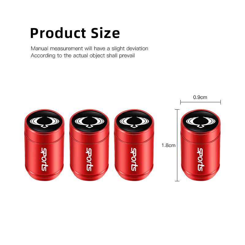 4Pcs Metal Tire Valve Caps | Dust Proof Aluminum Alloy Car Accessories additional angle