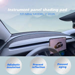 Dashboard Cover for Tesla New Model Y Juniper 2025+ | Suede Dash Mat with Anti-Glare alternate view