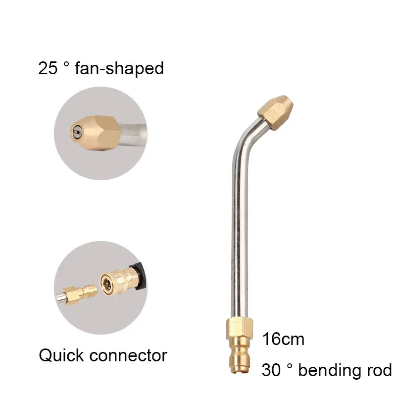 Alloy High Pressure Water Gun Extension Rod | Car Wash Nozzle Attachment additional angle