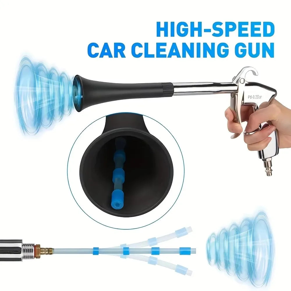 Car Cleaning Gun | High Pressure Air Blow Gun for Uncharged Interior Spraying