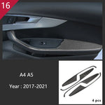 Carbon Fiber Car Interior Gear shift buttons Panel Door Armrest Reading Light Cover Trim Stickers Accessories for Audi A4 A5 B9