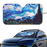 Starry Night Van Gogh Art Windshield Sun Shade | Car SUV Truck Front Window Protect additional angle