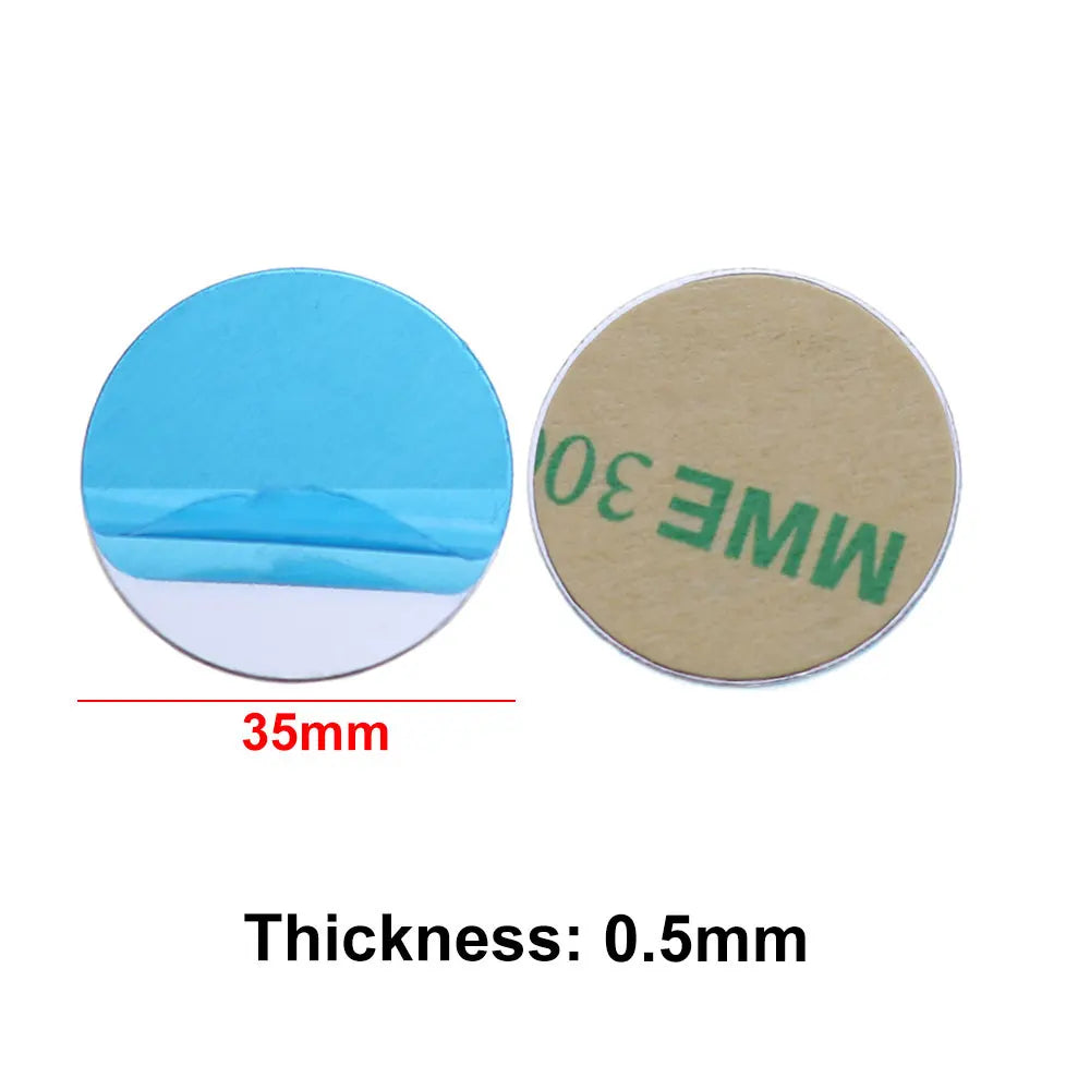 JCD 10pcs Silver Magnetic Metal Plate for Car Phone Holder | Universal Iron Sheet Mount detail view