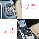 Car Multimedia Buttons Cover Stickers Knob Cover For BMW 1 3 5 Series X3 X5 X6 F30 F1 alternate view