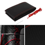 Car Steering Wheel Braid Cover Needles And Thread Artificial Leather Car Covers Sui additional angle