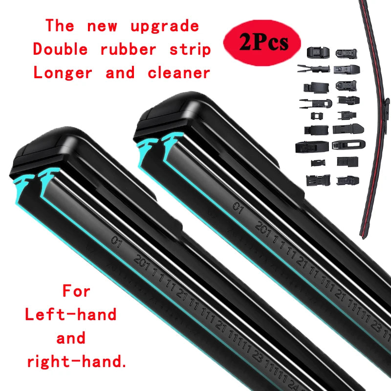 Adohon Hybrid Wiper Blades for Land Rover Discovery 3 4 LR3 LR4 L319 2004-2016 | Front Windshield Ca