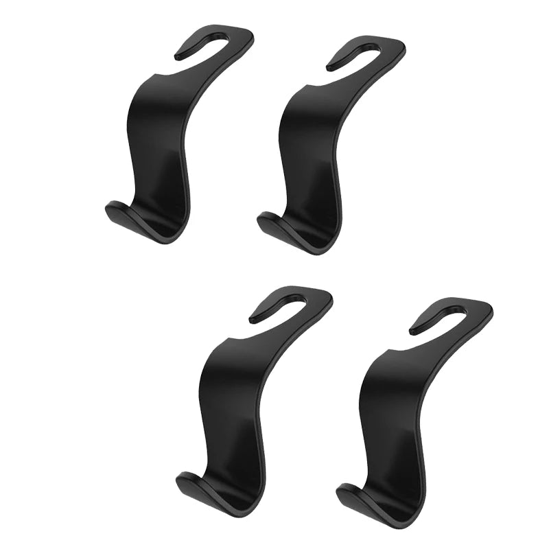 4Pcs Carbon Fibre Hook Car Seat Headrest Hook Auto Back Seat Organizer Hanger Handbag Cl detail view