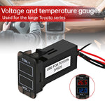 Universal LED Digital Voltmeter Gauge Car Thermometer | Voltage and Temperature Dua additional angle