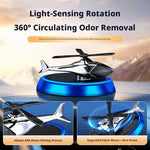 Luxury Solar Powered Aircraft Car Freshener Rotating Dashboard Aromatherapy Perfume Long Lasting Auto Interior Decor Gift