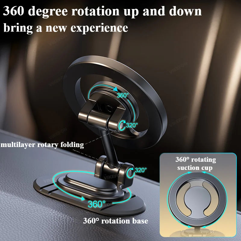 1040° Rotation Magnetic Car Phone Holder For MagSafe iPhone 12-16 lifestyle view