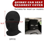 Universal Car Headrest Cover Car Seat Face Mask Ski Mask Halloween Christmas Funny De alternate view