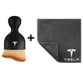 Car Interior Cleaning Soft Brush & Microfiber Towel Set | Tesla Model 3 Y additional angle