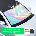 Car Sun Shade Kit, Windshield Sun Visor, Steering Wheel Sun Cover alternate view