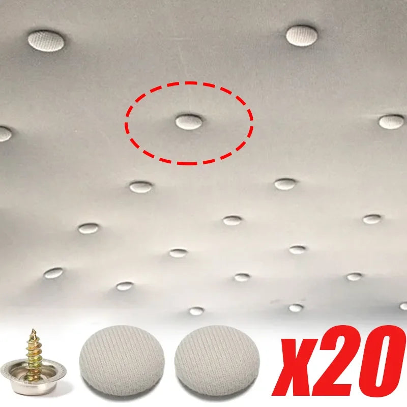 Car Interior Roof Fixing Buckles Screw Set Headliner Cloth Fabric Rivets Retainer Buckle Fastener Auto Accessories