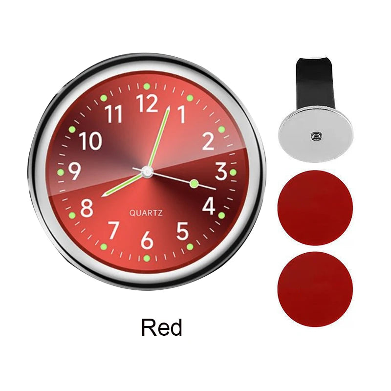 Luminous Car Clock Air Outlet Mini Quartz Clock with Clip | Auto Ornament Waterproof alternate view