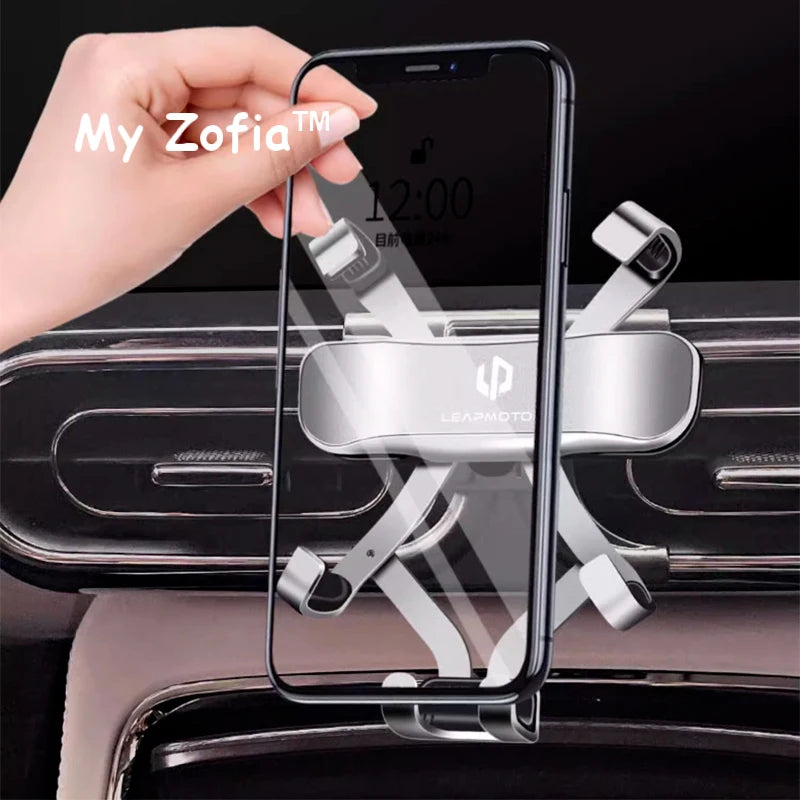 Adjustable Car Phone Mount Holder For Leapmotor T03 2023 2024 2025 Gravity Navigation lifestyle view