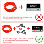 1M/2M/3M/5M Car Interior Led Decorative Lamp EL Wiring Neon Strip For Auto DIY Flexible detail view