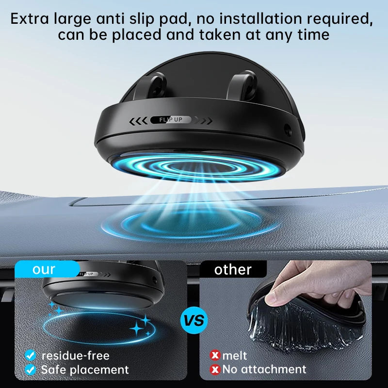 Lcars Car Dashboard 360-Degree [Rotating Phone Holder] with Parking Number Plate, Adjustable Front and Rear Dual-Use Phone Holder, Suitable for Smartphones