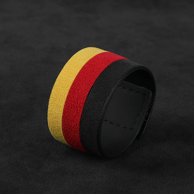 For Tesla BMW Mercedes Audi Porsche Volkswagen Toyota Honda Made of Suede Car Steering Wheel Top Cen