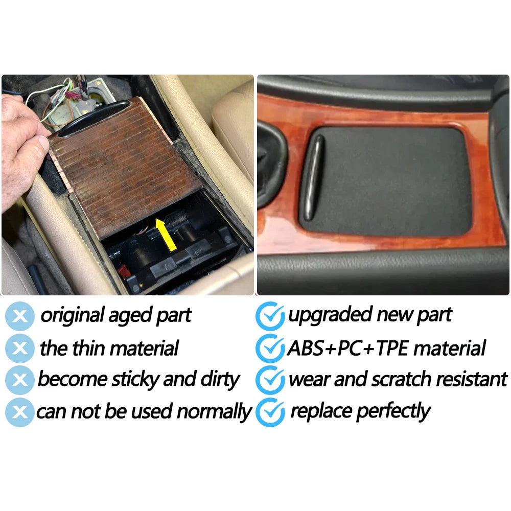 Car Center Console Sliding Shutter Cup Holder Water Cup Holder Panel Roller Cover For Mercedes Benz  C Class W203 2000-2007