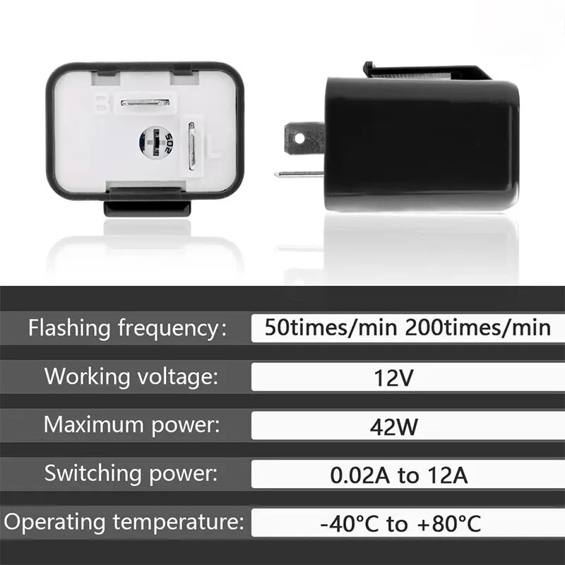 12V Speed Adjustable 2 Pin LED Electronic Flasher Relay for Motorcycle Turn Signal Di lifestyle view