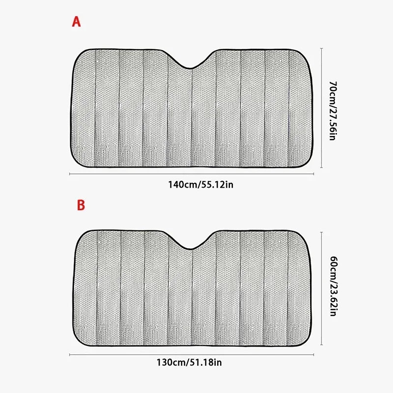 Car Windshield Sun Shade Aluminum Foil UV Protection Foldable additional angle