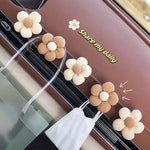 2PCS Sweet Flower Shaped Car Mini Hooks, Dashboard, Rear Seat Car Clothes Rack Storage, Headphone Ch