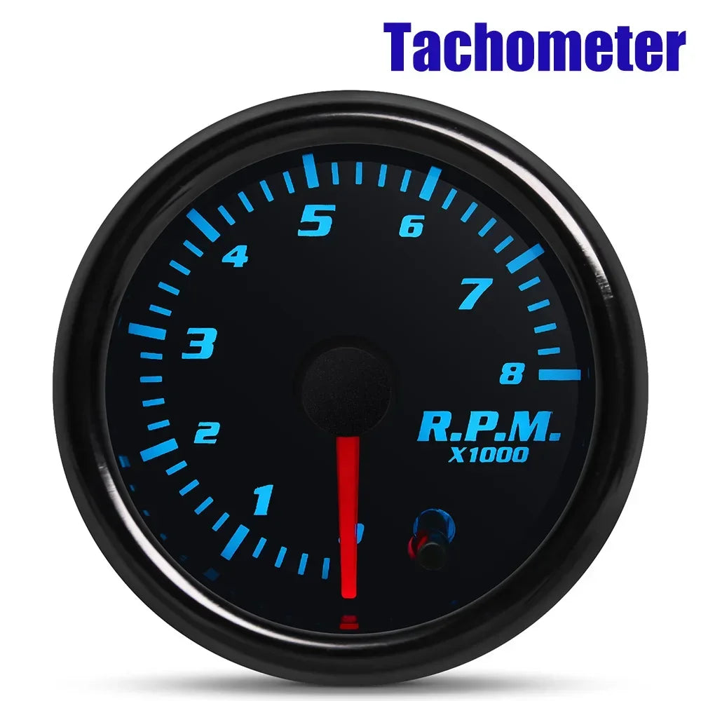 12V 52mm 7 Colors Backlight Digital Car Gauge Boost Psi Water Temp Oil Temp Oil Pressure Voltmeter Fuel Press Tachometer Meter