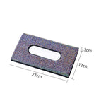 Bling Crystal Car Tissue Box Sun Visor Diamond Leather Auto Tissue Paper Holder Case Sunvisor Hanging Napkin  car decoration