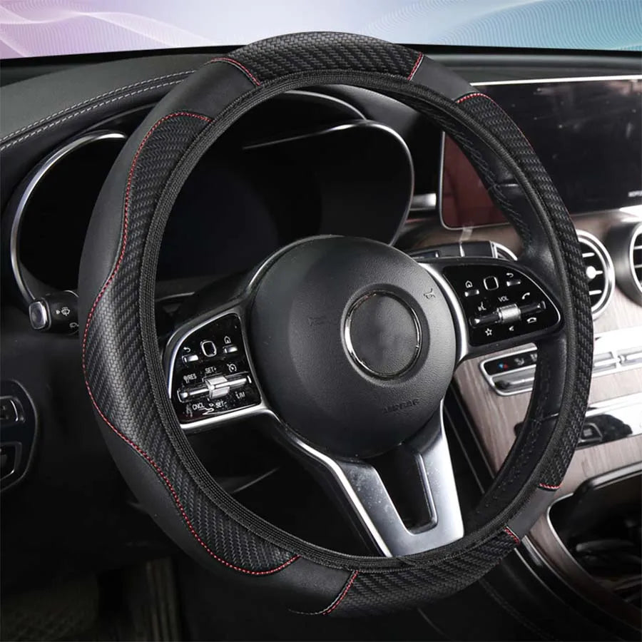 Breathable Anti Slip Steering Wheel Cover 37-38.5cm lifestyle view