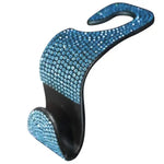 Rhinestone Car Seat Back Hook Bling Diamond Hanger Auto Back Universal Headrest Mount close-up view