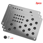 Car Floor Mat Foot Heel Scuff Plate Non-slip Carpet Patch Auto Alloy Silver Cover Anti-s detail view
