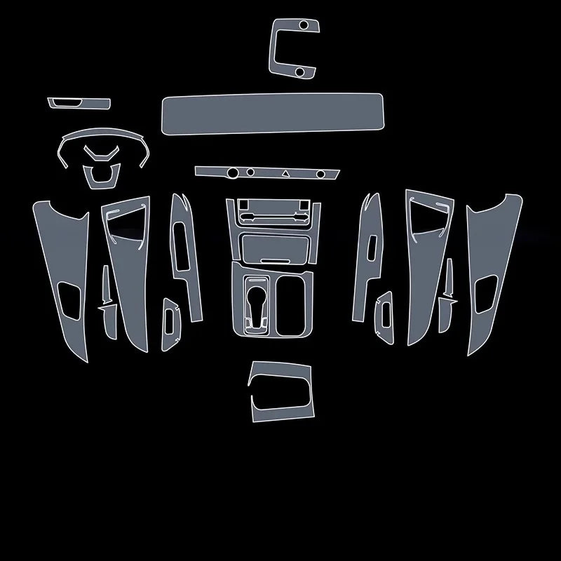 Kia Carnival 2021-2024 Dashboard and Navigation Screen Protection Film | Transparent alternate view