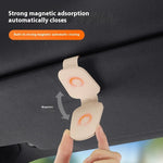Leather Sunglasses Holder Car Sun Shade Clip detail view
