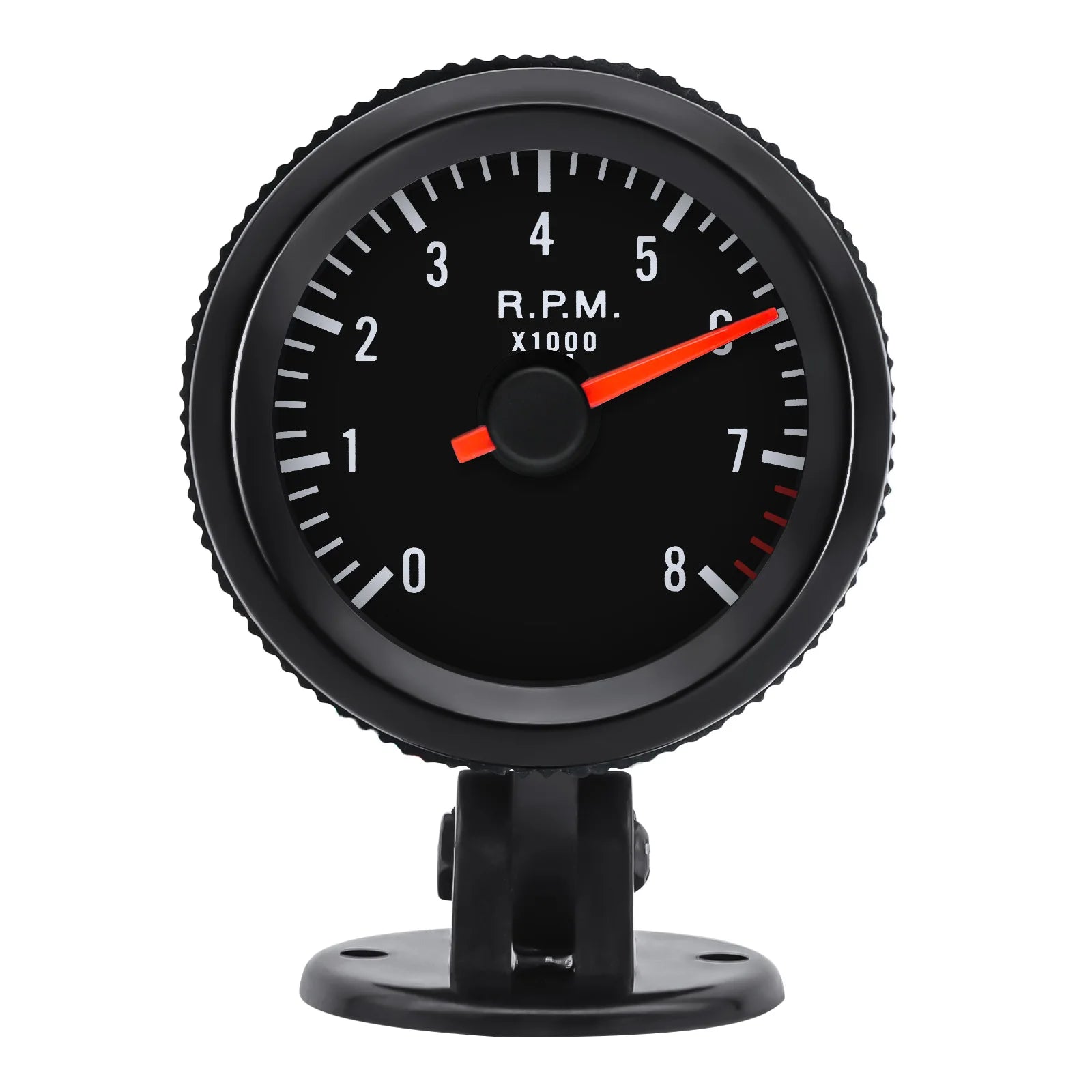 Car Tachometer Gauge 0-8000RPM Car Meter Black Case With White LED tacho For 1-8 Cylinders Gasoline 2" 52mm RPM Tachometer