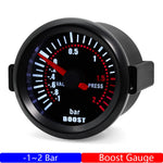 Universal Gasoline Car 2" 52MM Tachometer Water Temperature Oil Temp Boost Meter PSI alternate view