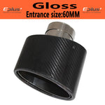 Oval Gloss Carbon Fiber Universal Car Muffler Tip Exhaust Pipe Nozzle Decoration | Stain detail view