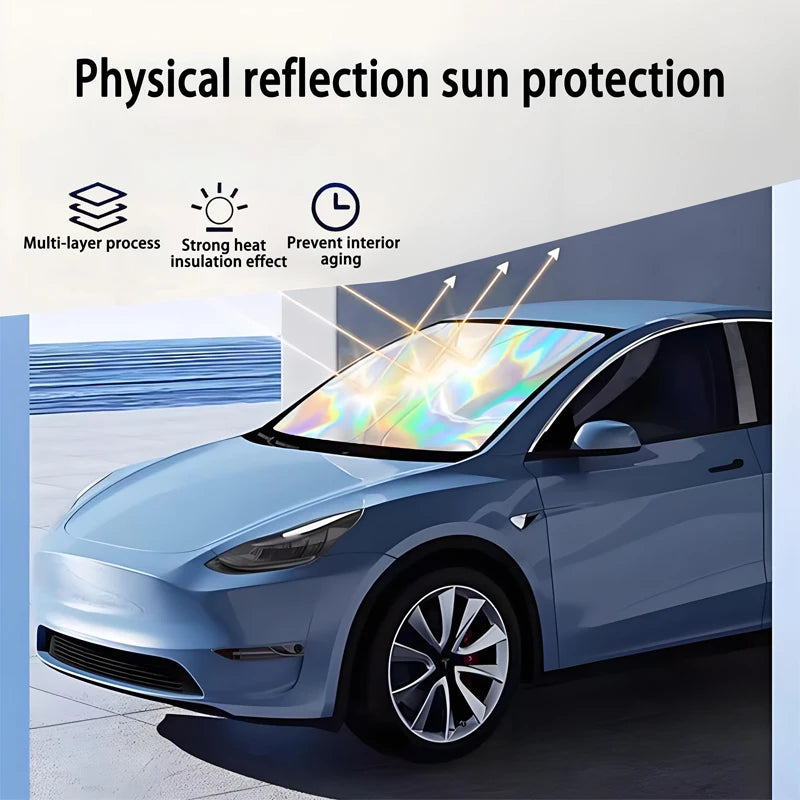 Car Sunshade for Jeep Avenger 4xe EV 2023-2026 | Front Windshield Sun Visor Cover close-up view