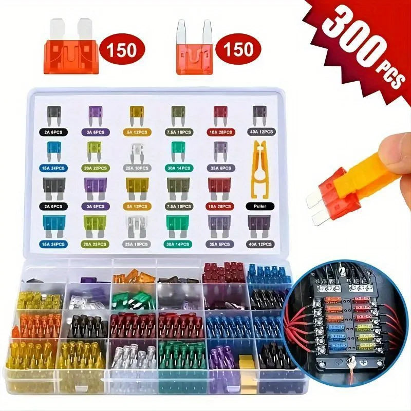 300pcs Car Blade Fuse Assortment Kit Auto Truck Automotive Medium Small Fuse Mixed Mo alternate view