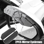 2Pcs Carbon Fibre Universal Car Rear View Mirror Rain Cover Sun Visor Eyebrow Side View Mirror Rain Guard Auto Protection