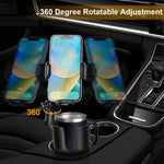 2-in-1 Car Cup Phone Mount with Adjustable Base 360-Degree Rotation Compatible with A lifestyle view