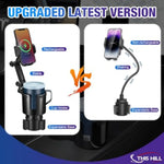 Cup Holder Phone Charger 15W Fast Charging Auto Clamping | Wireless Car Mount with Ad alternate view