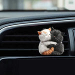 Cat Air Freshener Clip | Cute Car Vent Diffuser with Refillable Scent Pads detail view
